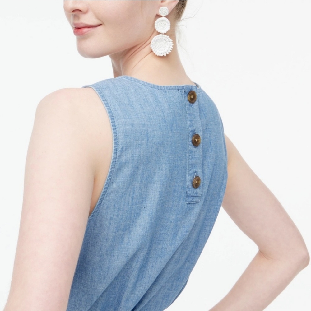 J. Crew Blue Denim Sleeveless Top